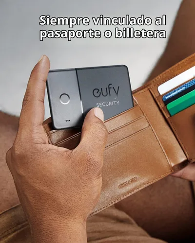 Vista 2 de eufy Security SmartTrack (negro, 1Link +1 tarjeta), funciona con Apple Find My (solo iOS), rastreador de artículos, buscador de teléfono, resistente