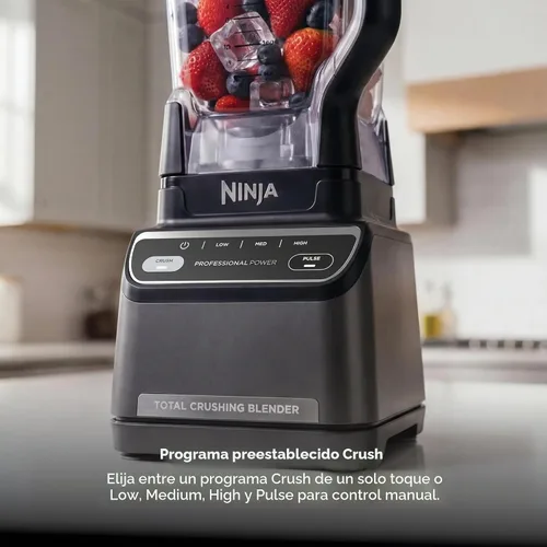 Vista 6 de Ninja Licuadora profesional Licuadora de batidos, mezcladora de bebidas, molinillo, trituradora de hielo Tecnología Total Crushing™, preajustes