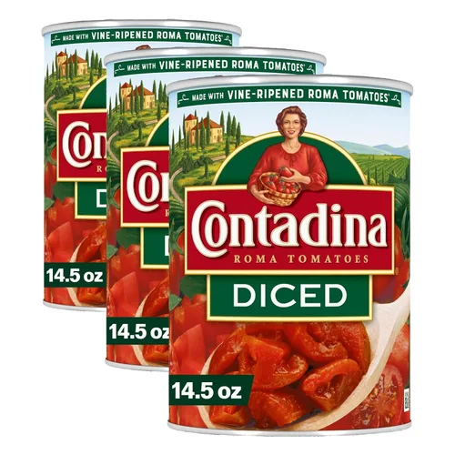 Vista 3 de Contadina Tomates Roma en cubitos enlatados, 14.5 onzas