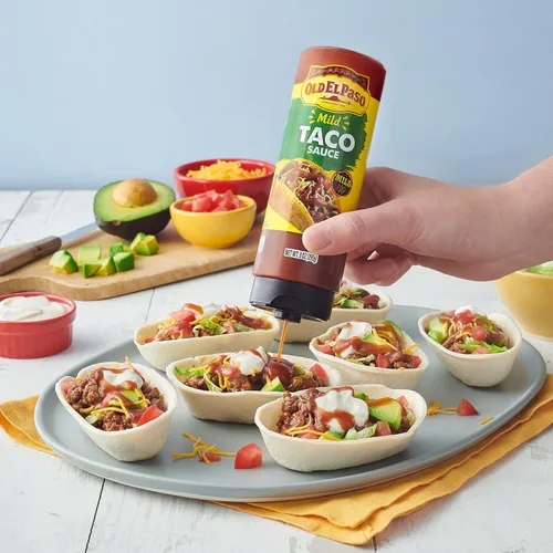 Vista 3 de Old El Paso Salsa para tacos, botella suave, exprimible, 9 onzas (paquete de 4)