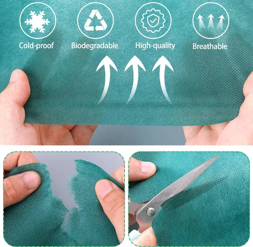Vista 3 de Envolturas protectoras de árboles más grandes de 4.7 x 300 pies, protector verde anticongelante para tronco de árbol de invierno, cubierta