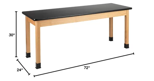 Vista 8 de Learniture Mesa de laboratorio científico con parte superior laminada de alta presión (24 pulgadas de ancho x 72 pulgadas de largo)