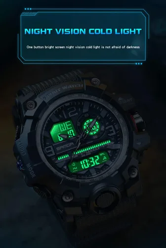 Vista 4 de Relojes deportivos para hombre, reloj digital militar impermeable, reloj electrónico táctico del ejército para hombres, relojes de pulsera