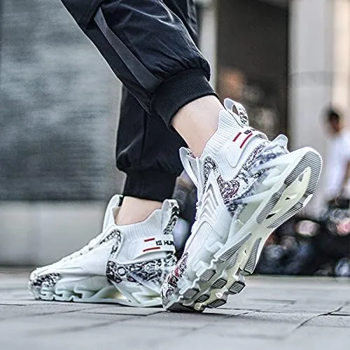 Vista 7 de GJUYC Zapatos deportivos para hombre, zapatos para correr, para hombre, para correr, a la moda, atlético, baloncesto, caminar, casual, senderismo