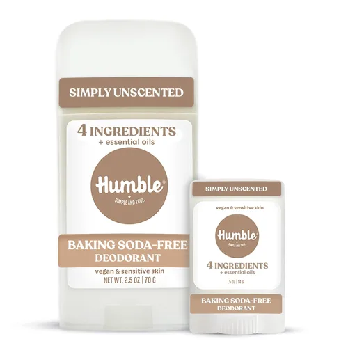 Vista 16 de Desodorante sin aluminio de fórmula original de HUMBLE BRANDS. Control de olor duradero con bicarbonato de sodio, simplemente sin perfume, paquete