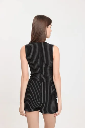 Vista 5 de Faldas con falda pantalón a rayas para mujer, estilo casual, mini longitud, Y2K, bodycon 2023