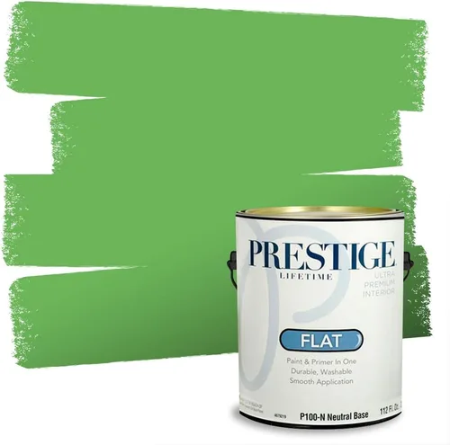 Vista 121 de PRESTIGE Pintura exterior e imprimación en uno, aloe, plano, 1 galón