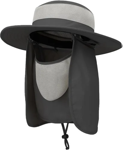 Vista 8 de Outdoor Sun Hat UPF 50 Protection Waterproof Fishing hat Face Cover Summer Neck Flap Hat