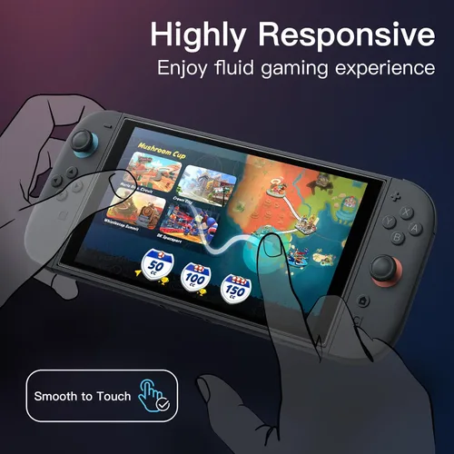 Vista 4 de JETech Protector de pantalla mate para Nintendo Switch 2 2025, película de vidrio templado antirreflejos 9H con herramienta de fácil instalación