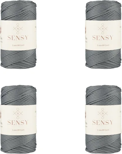 Vista 74 de Cuerda de poliéster Sensy Premium de 3 mm, 120 metros, 100% cordón de polipropileno, cuerda de macramé de 3 mm, cordón para bolsos de ganchillo
