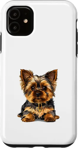 Vista 8 de Adorable Yorkshire Yorkie Terrier Puppy Yorky Funda para iPhone 16