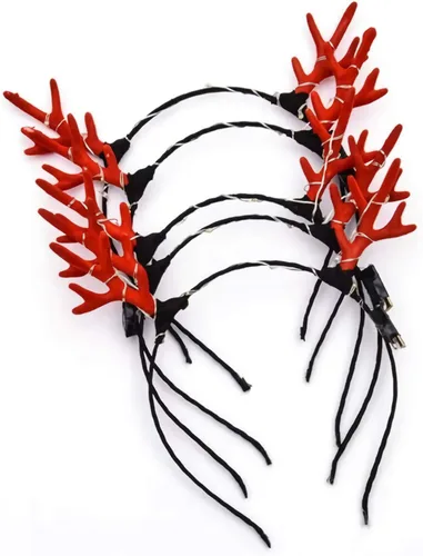 Vista 5 de Recuerdos de fiesta para niños y adultos, diadema de flores LED, suministros de fiesta brillantes, accesorios para el cabello iluminados para niños