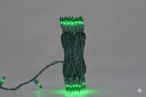 Vista 4 de Brite Star 100 Lt Designer Series Mini Lights, Green, Green Wire