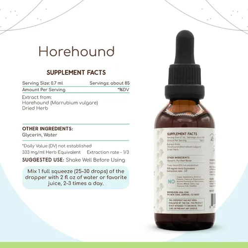 Vista 3 de Horehound B60 - Tintura de extracto de hierbas sin alcohol, marzo superconcentrado (Marrubium vulgare) (2 fl oz)