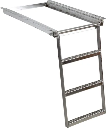 Vista 8 de Buyers Products 5232000 - Escalón retráctil negro de 2 peldaños – Escalón de caja de camión antideslizante resistente para camiones, remolques