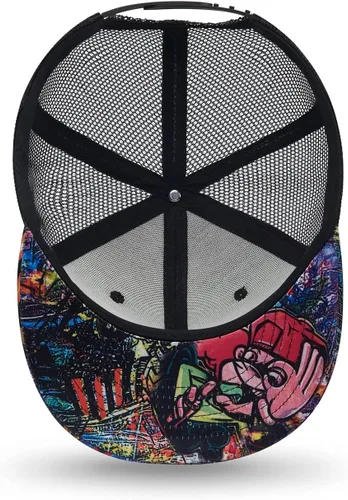 Vista 7 de Venta al por Mayor Llanura en Blanco Ala Plana Ajustable El Snapback Gorras de béisbol Malla Barata Camo Graffiti Flat Bill Hat