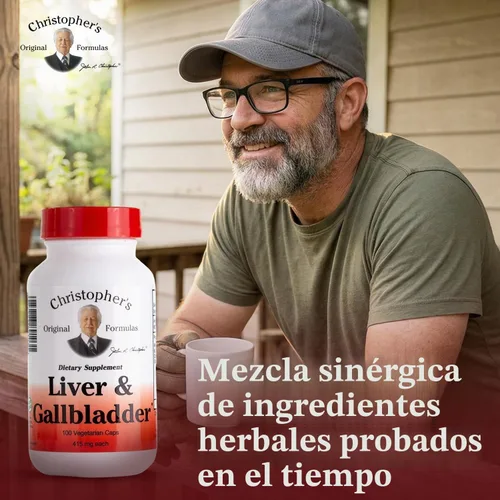 Vista 7 de Dr. Christopher's - Cápsulas de fórmula de hígado y vesícula biliar - Suplementos de vesícula biliar con enzimas digestivas - Apoya el sistema