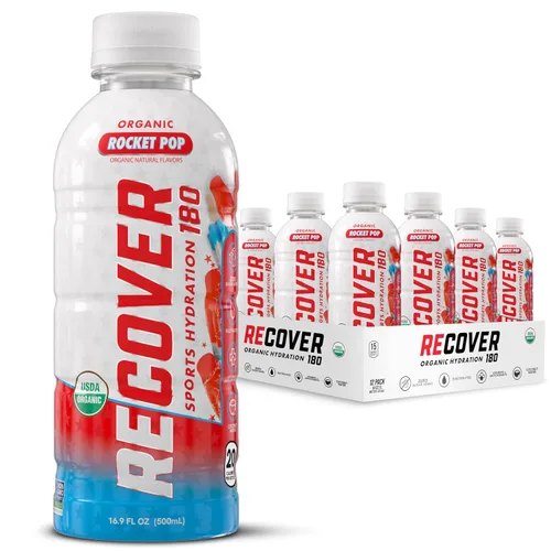 Vista 8 de RECOVER 180 Bebida de hidratación deportiva orgánica, sin azúcar añadido, bebida deportiva de 20 calorías, sabores orgánicos con vitaminas