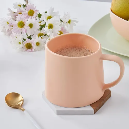 Vista 4 de Stone lain Delilah Mug - Juego de platos de 6 piezas, porcelana, naranja pastel
