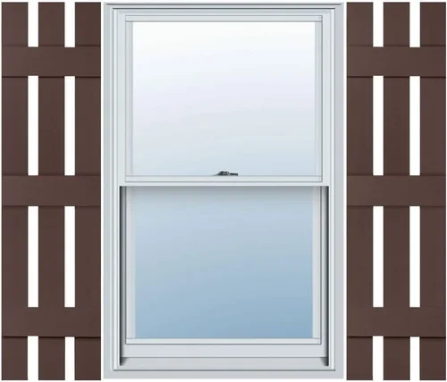 Vista 16 de Mid America Board and Batten - Persiana estándar de vinilo con 3 tablas espaciadas de 12 pulgadas (1 par) - 12 x 55 002 negro