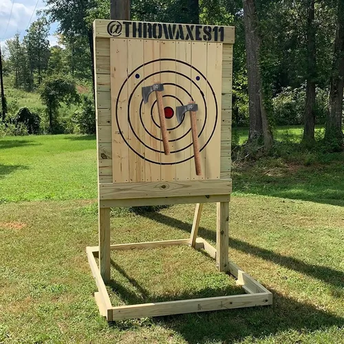 Vista 5 de Throwing Axe Set, 16.5" Throwing Tomahawk with 1065 High Carbon Steel & Wooden Handle, Perfect for Axe Throwing Game for Backyard, Competition and