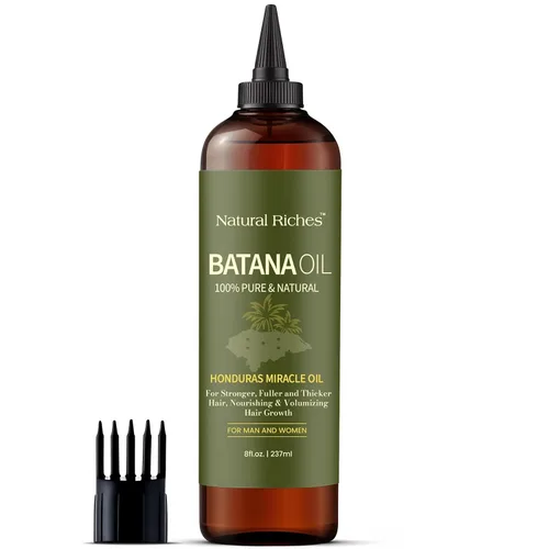 Vista 8 de Natural Riches Aceite de Batana Orgánico Sin Refinar, 8 fl oz, 100% Puro y Natural, Aceite Milagroso de Honduras Prensado en Frío