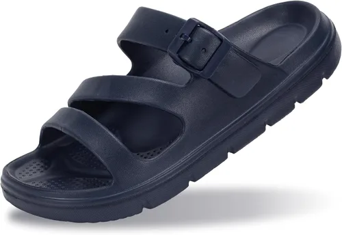 Vista 12 de PIMIO Sandalias de soporte de arco para mujer, deslizantes de recuperación para alivio de la fascitis plantar, antideslizantes, ligeras, con cojín
