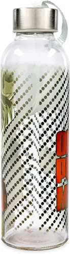 Vista 3 de JUST FUNKY One Punch Man - Botella de agua de vidrio (18 onzas)