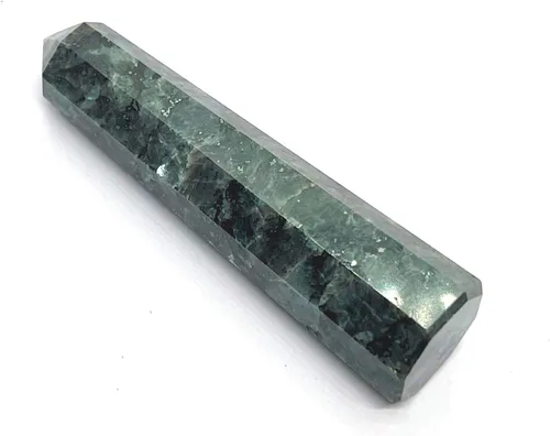 Vista 44 de WholesaleGemShop - Torre de obelisco de piedras preciosas de 3 pulgadas, faceta gigante, cristal de roca de Aura Rock Natural pulido Earth Wand