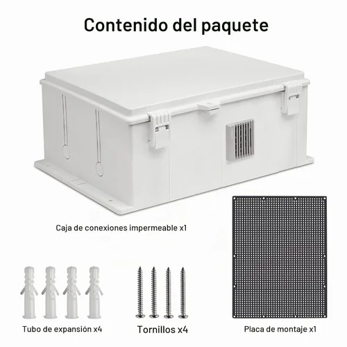 Vista 7 de Namunanee - Caja de conexiones eléctricas para exterior, recinto resistente al agua de ABS con panel de montaje interno y tapa con bisagras, 9.2" H