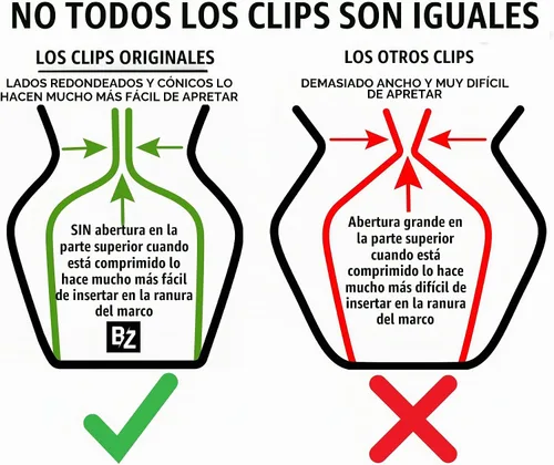 Vista 2 de Clips de instalación de pantalla, paquete de 20 para volver a proyectar pantallas de patio, lanai, puerta, ventana o garaje, clips de retención
