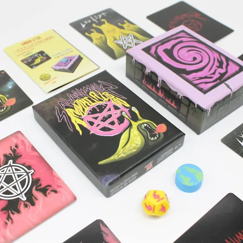 Vista 4 de SATANIMALES: Juego de Cartas de Aniquilación 2-4 Jugadores, 15 Minutos para Jugar, Edad 14+ Babosa Banana Devoradora de Mundos y Cultistas