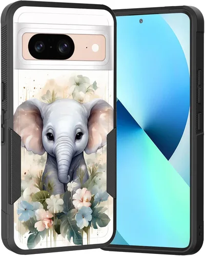 Vista 132 de Funda para Pixel 6A, Híbrida de Doble Capa de Servicio Pesado Resistente a Prueba de Golpes PC Duro + Funda Protectora de Silicona Suave para Google
