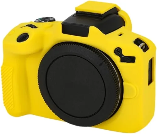 Vista 3 de Funda de cámara para Canon R50 - Funda protectora de silicona DSLR, jaula desmontable, a prueba de golpes, a prueba de polvo (blanco)