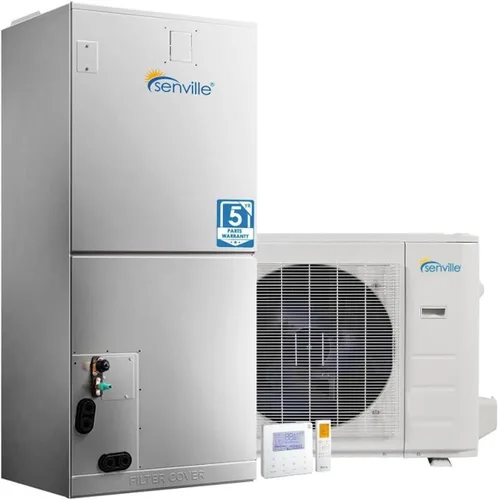 Vista 9 de Senville Sistema dividido de bomba de calor de aire acondicionado central de 2 toneladas 24,000 BTU, inversor, velocidad variable, 208/230V