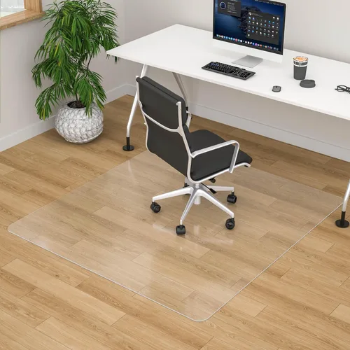 Vista 11 de 100pointONE Tapete para silla de oficina para suelos de madera dura, tapete para silla de computadora de fácil deslizamiento, protector de suelo