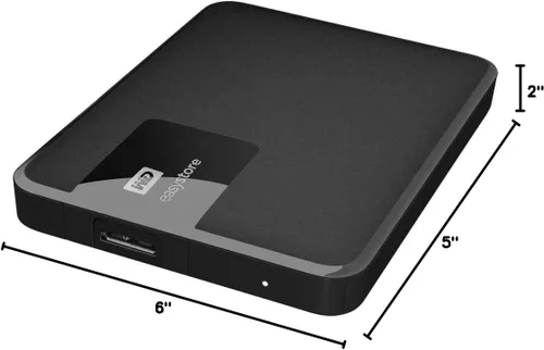 Vista 2 de Western Digital WD WDBKUZ0020BBK-WESN Easystore - Disco duro externo USB 3.0, 2 TB, color negro