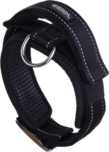 Vista 3 de Sherpa Collar de perro, asa de agarre rápida incorporada, acolchado, negro, extra grande