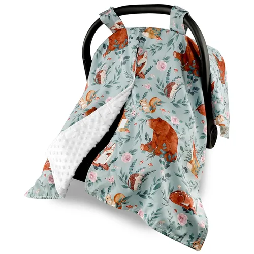 Vista 10 de TANOFAR Funda para Asiento de Coche para Bebé, Toldo para Asiento de Coche con Apertura Peekaboo para Bebés, Toldo Suave y Transpirable para Hoja