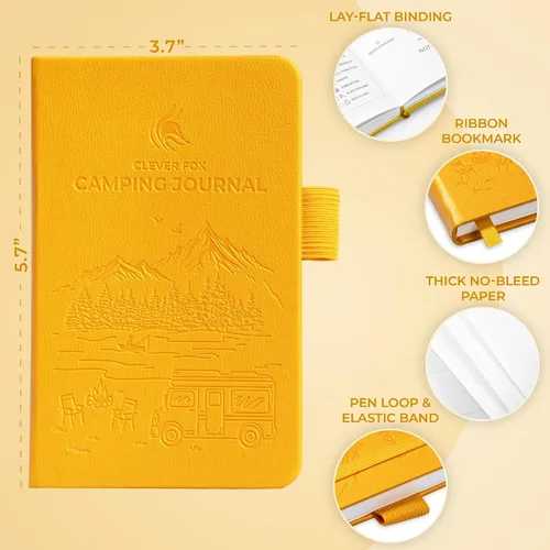 Vista 2 de Clever Fox CF Camping Journal (Amber Yellow, Pocket (3.7'' x 5.6''))