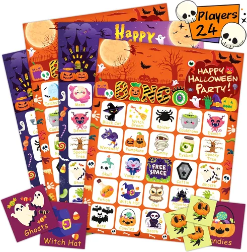 Vista 9 de YTSQLER Tarjetas de bingo de feliz cumpleaños, 24 jugadores, fiesta de cumpleaños, juego de bingo para niños, niñas y adultos, divertido juego