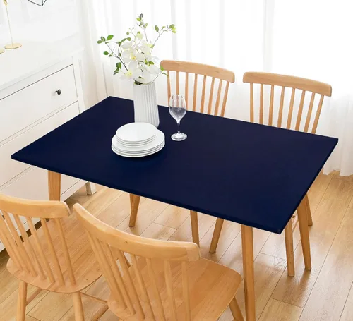 Vista 11 de Wolkemer Mantel Cuadrado Ajustado de Spandex Elástico Rojo Cubierta para Mesa de Cóctel con Borde Elástico Cobertor de Mesa para Comedor Boda Fiesta