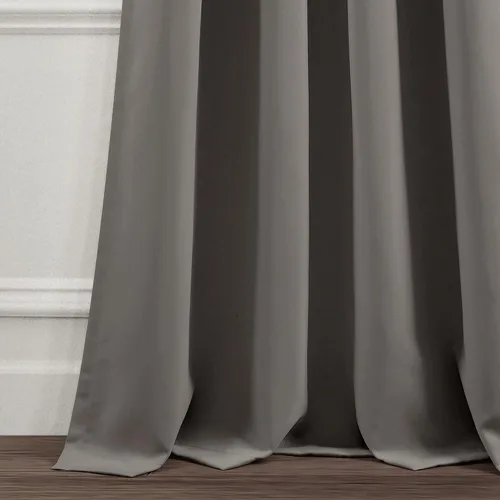 Vista 2 de Lush Decor Paneles de cortinas aisladas para oscurecer la habitación, con bolsillo para barra, par de cortinas largas para dormitorio o sala