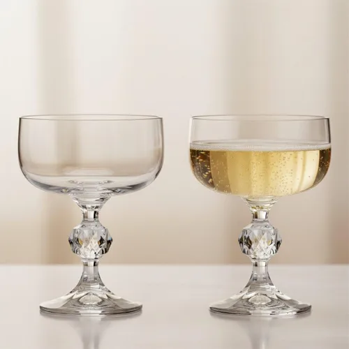 Vista 9 de HISTORY COMPANY City of Paris Crystal Champagne Cocktail Coupé - Inspirado en París de los años 20, juego de 2 piezas para champán y cócteles