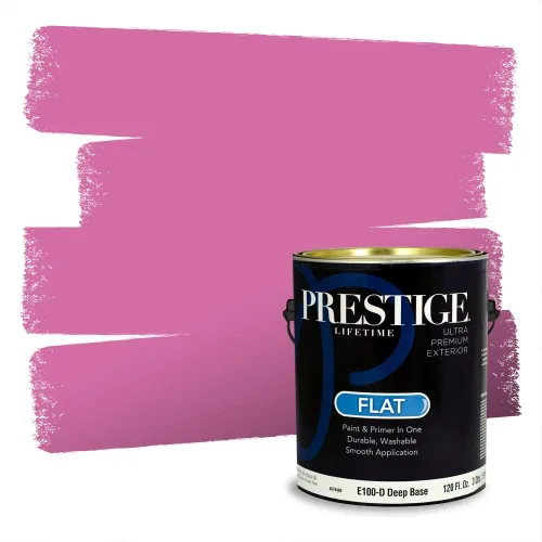 Vista 104 de Prestige Paints Pintura exterior e imprimación en uno, 1 galón, plano, coincidencia comparable de Valspar* Amber Rose*