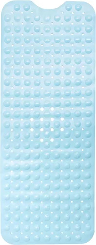 Vista 31 de ENKOSI Tapete de baño antideslizante, extra largo de 40 x 16 pulgadas, tapete antideslizante grande para bañera y ducha con ventosas y agujeros