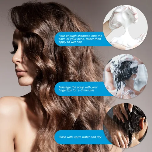 Vista 6 de Champú para el cabello con control de aceite limpiador para el cuero cabelludo, refrescante para el control de aceite, champú limpiador
