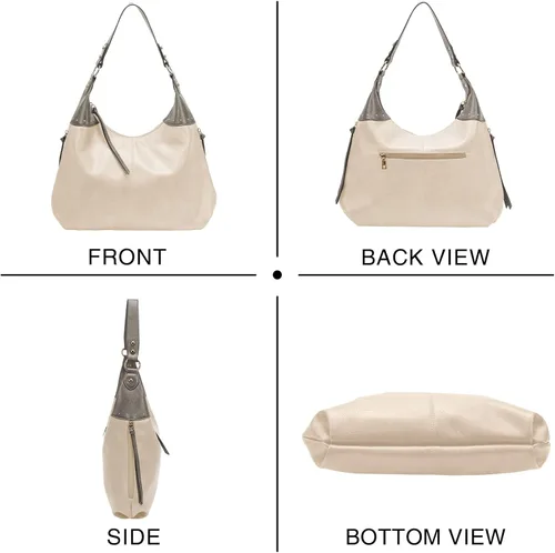 Vista 5 de LAVAWA Bolso de mano para mujer, bolso grande del oeste, bolso de hombro con asa superior, estilo vintage en relieve, tachuelas