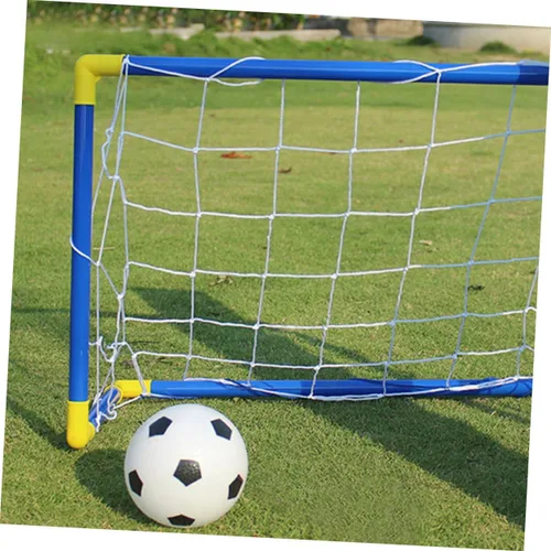 Vista 6 de Outanaya Portería de fútbol plegable portátil de plástico Mini puerta de fútbol para entrenamiento interior al aire libre Red plegable ligera
