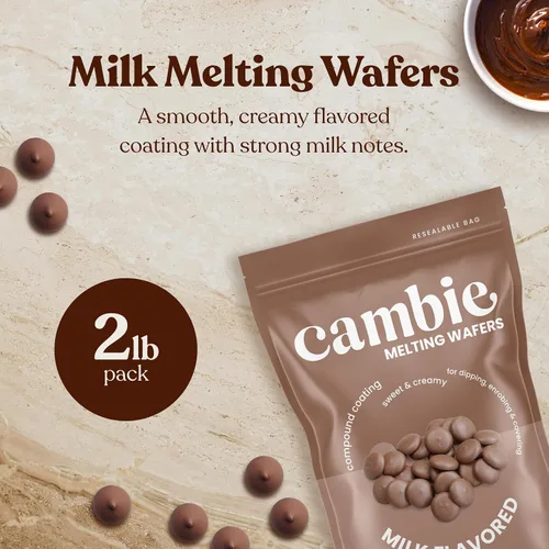 Vista 3 de Cambie Milk Melting Chocolate - 2 libras de caramelo de leche de alta calidad para hacer barra de chocolate Dubai, paletas de pastel, bombas